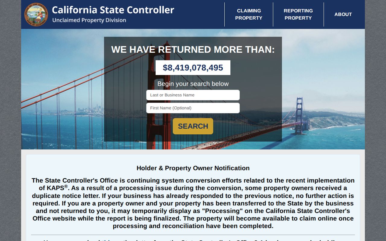 Bell Gardens residents directory unclaimed property search